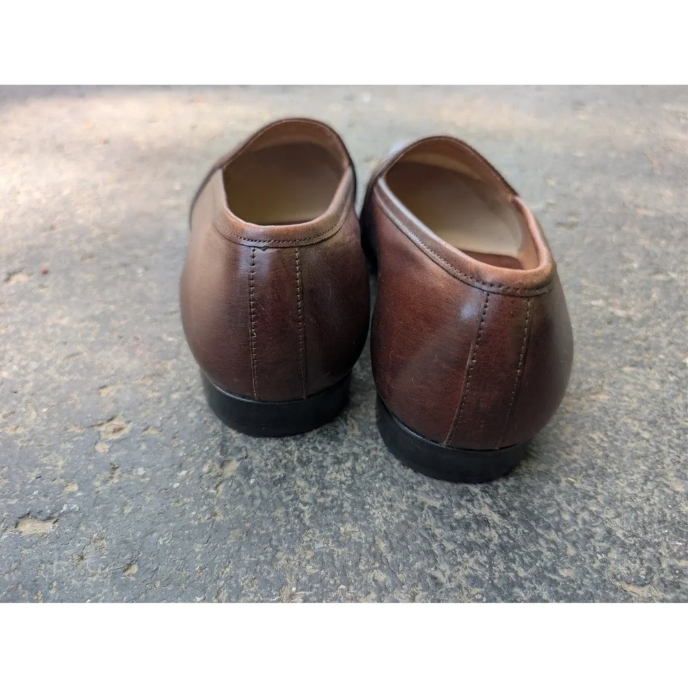 Mario De Gerard Vintage Loafers Mens 41 Brown Leather Eclectic Grandpa Slip On